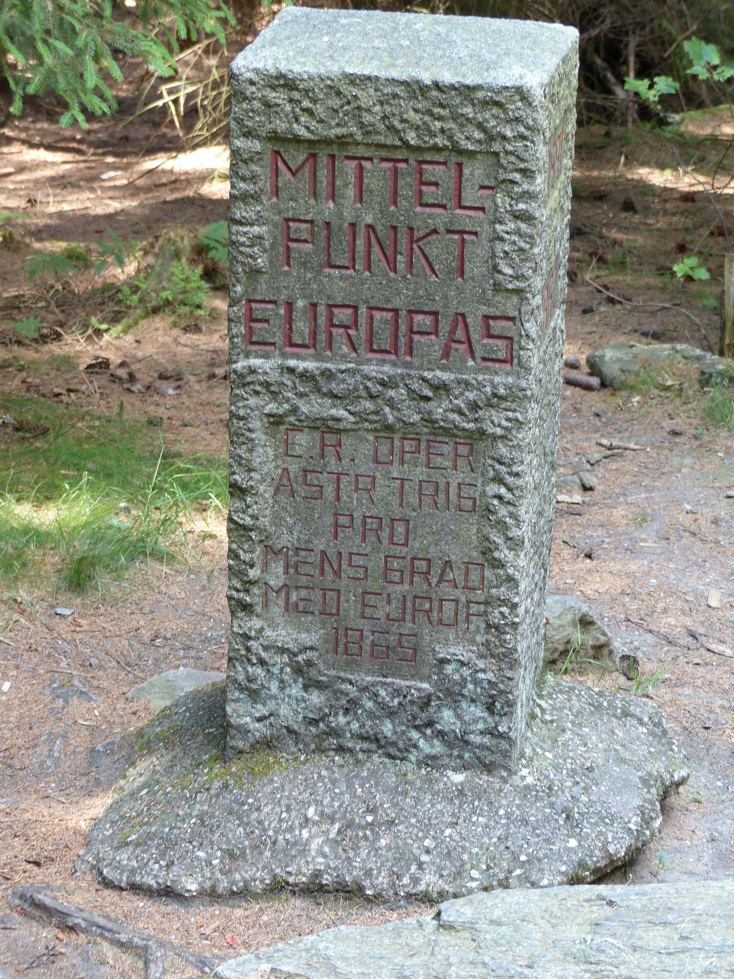 Mittelpunkt Europas in Tillenberg
